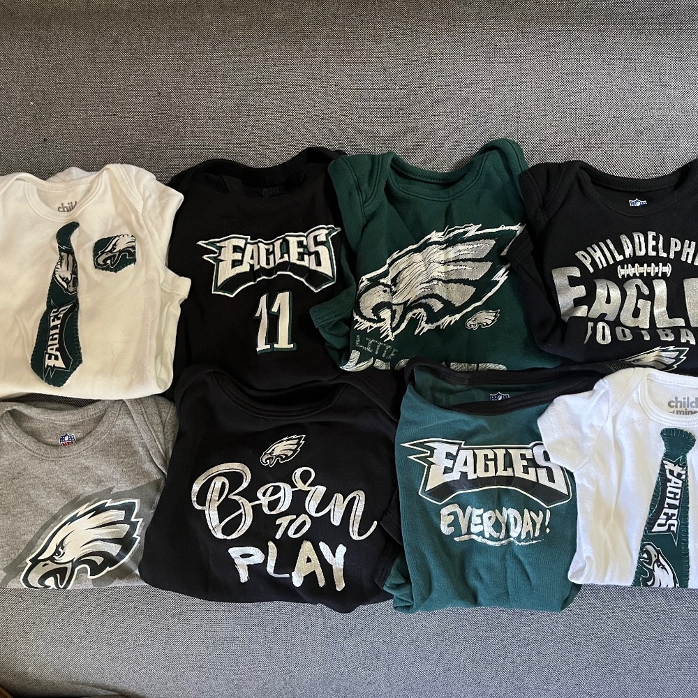 8 Philadelphia Eagles baby onesies